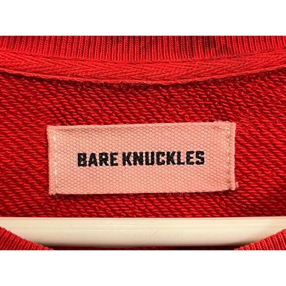 BARE KNUCKLES Red Football Camp 100% Cotton Pullover Sweatshirt Mens Size Large - Picture 4 of 11